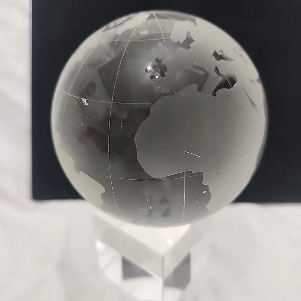Glass Globe On Glass Cube 4